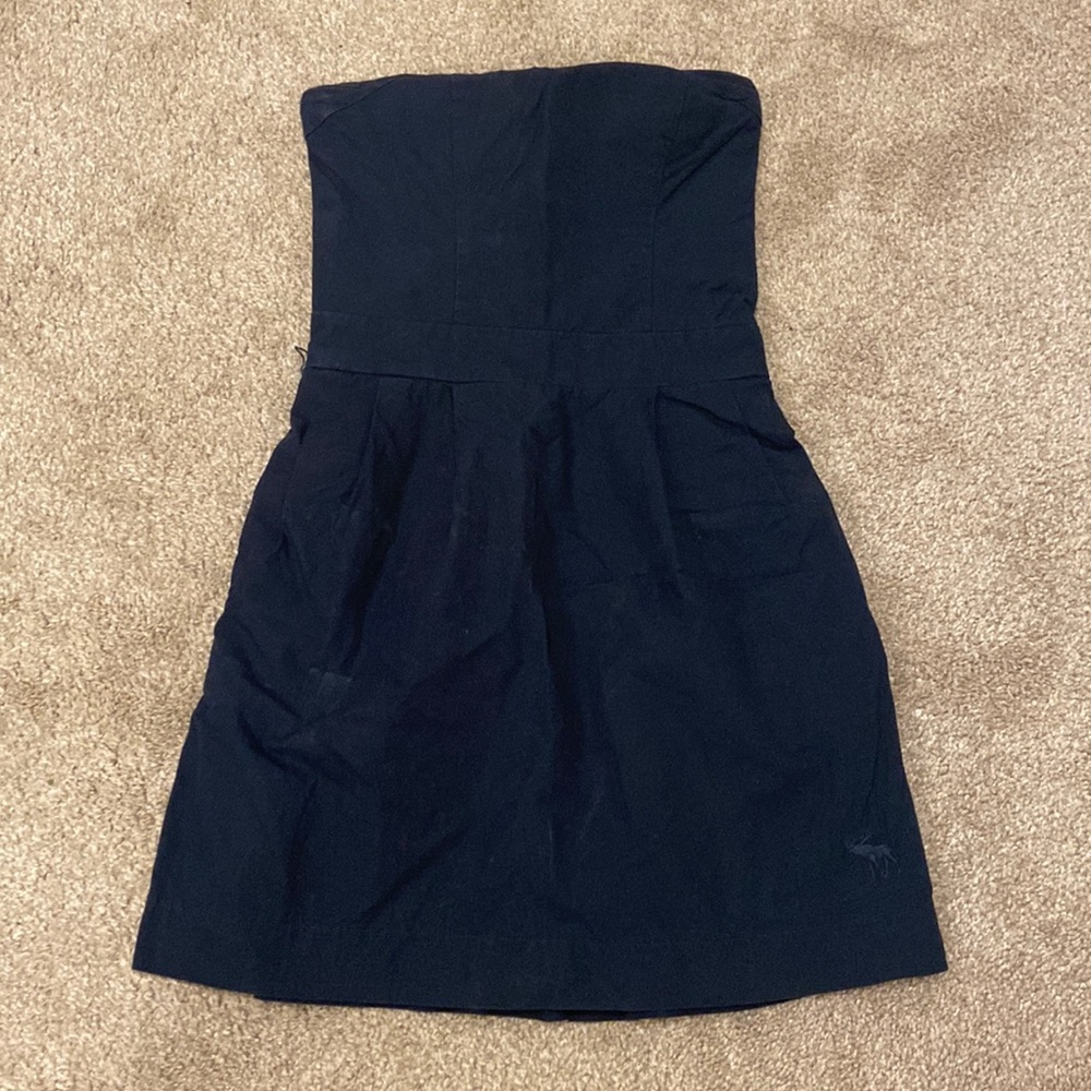 Abercrombie & Fitch Strapless Navy Dress